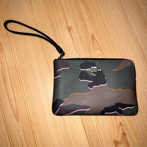 Camo Coach wristlet